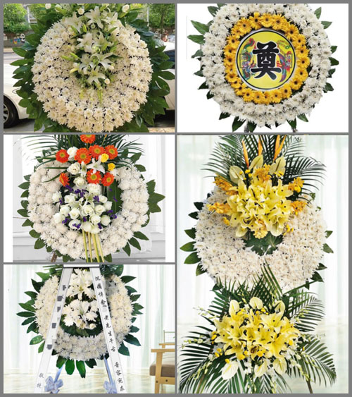 广东梅州市丰顺县北斗镇才口村花圈速递